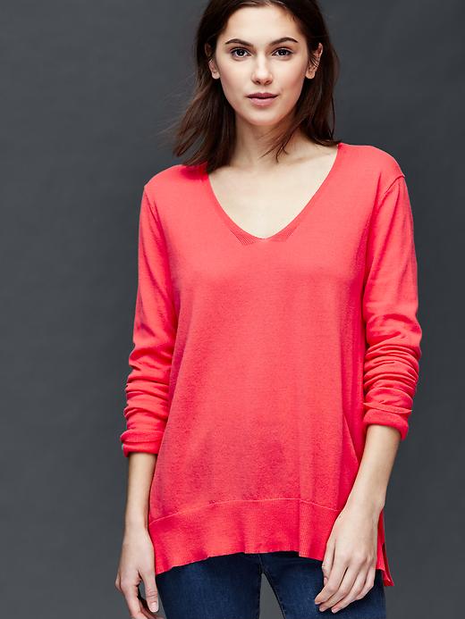 Image number 1 showing, Cotton essential V-neck sweater