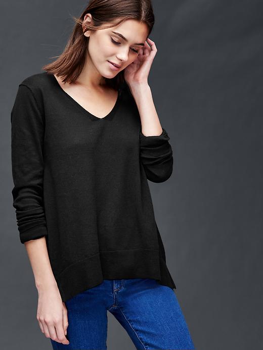 Image number 10 showing, Cotton essential V-neck sweater