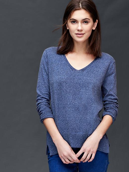 Image number 4 showing, Cotton essential V-neck sweater