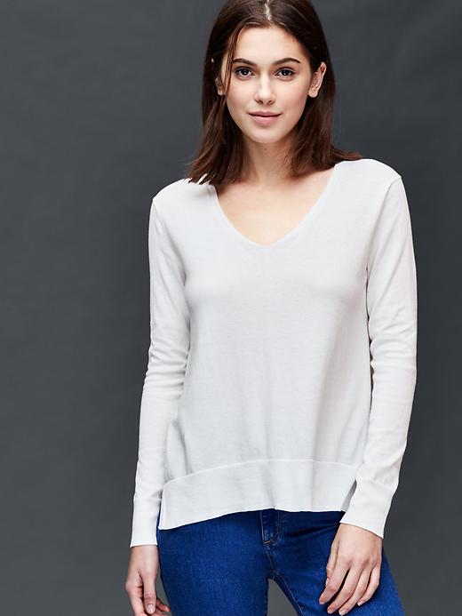 Image number 8 showing, Cotton essential V-neck sweater