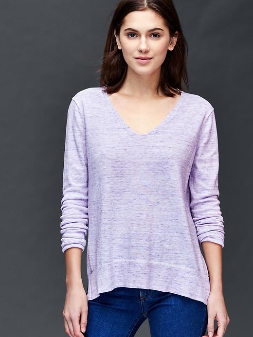 View large product image 1 of 1. Cotton essential V-neck sweater