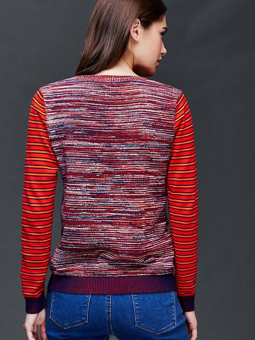Image number 2 showing, Cotton marled stripe sweater