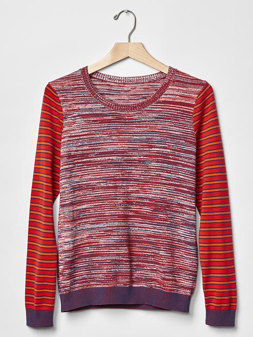 Image number 6 showing, Cotton marled stripe sweater