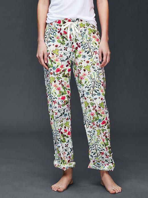 View large product image 1 of 1. Poplin print pants