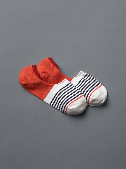 View large product image 1 of 1. Low cut stripe ankle socks