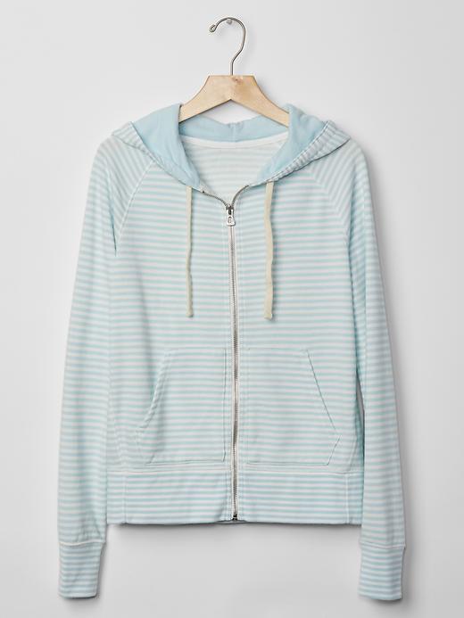 Image number 6 showing, Essential stripe zip hoodie