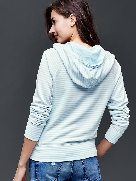 Image number 2 showing, Essential stripe zip hoodie