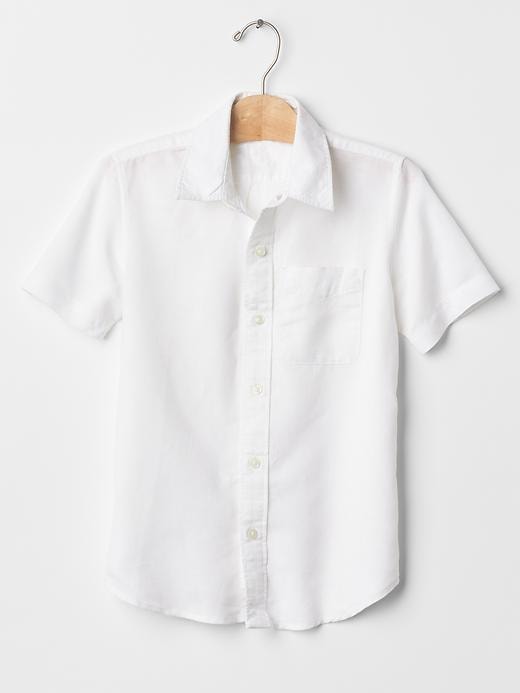Image number 1 showing, Linen short-sleeve shirt