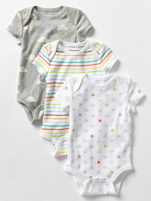 Image number 1 showing, Rainy day bodysuit (3-pack)