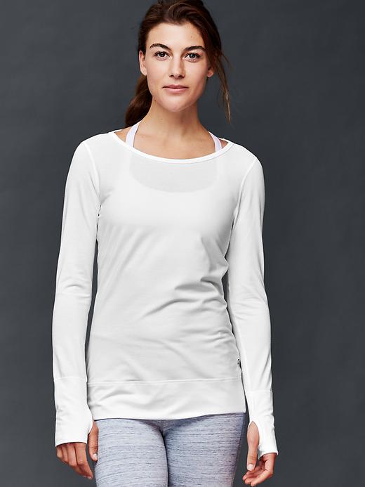 View large product image 1 of 1. GapFit Breathe ballet long sleeve tee