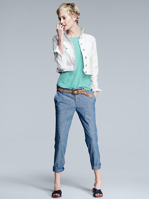 Image number 6 showing, Chambray girlfriend chino