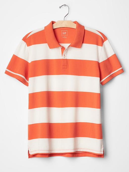 Image number 4 showing, Rugby stripe piqué polo