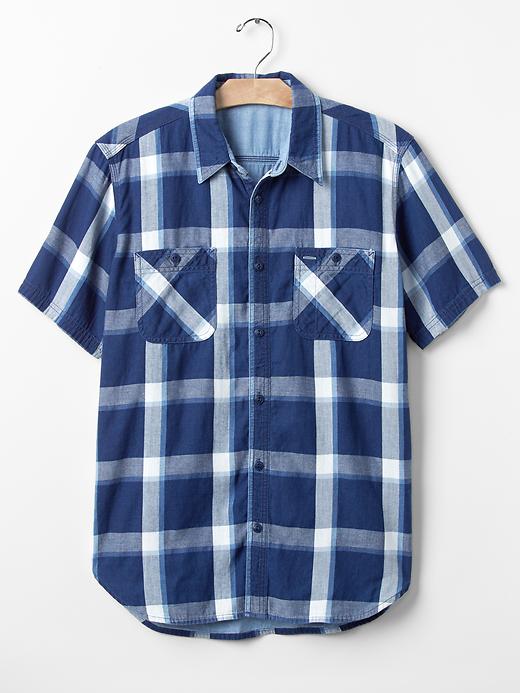 Image number 7 showing, 1969 icon worker denim plaid standard fit shirt