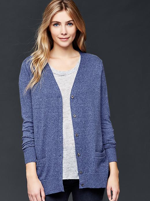 View large product image 1 of 1. Cotton essential V-neck cardigan