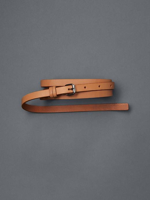 View large product image 1 of 1. Extended tip skinny belt