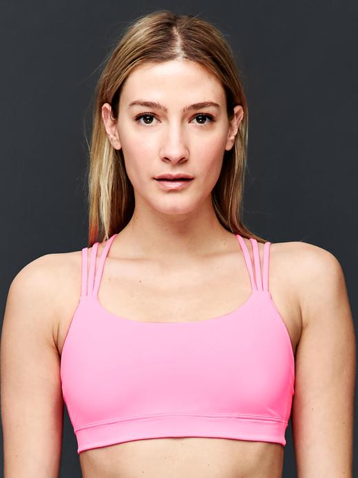 Image number 2 showing, Low impact Coolmax&#174 layer triple-strap sports bra