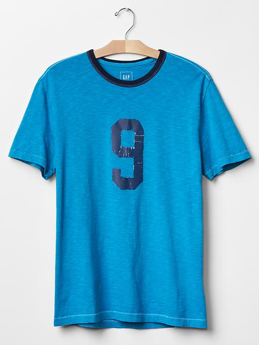 Image number 4 showing, Athletic number graphic crew t-shirt