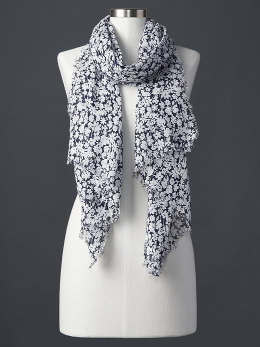 View large product image 1 of 1. Simple floral scarf