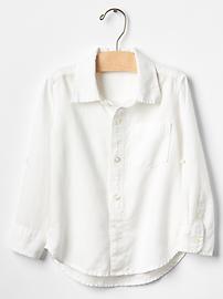 View large product image 3 of 3. Linen convertible shirt