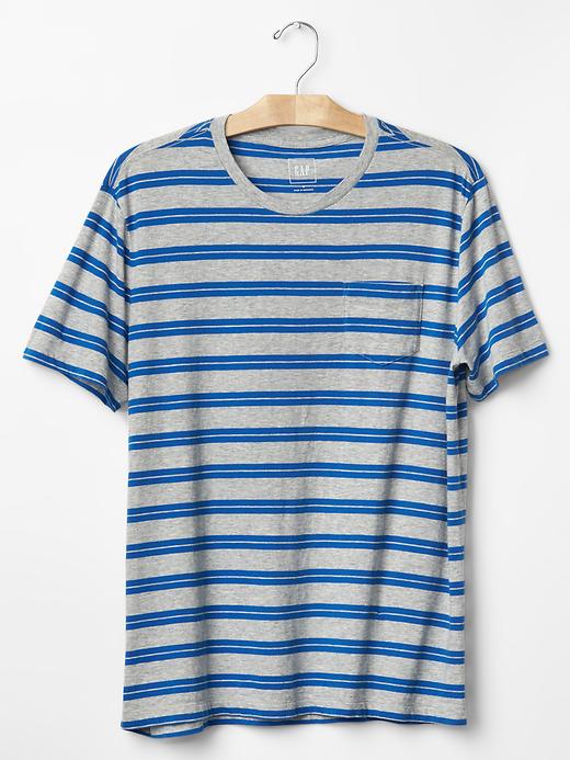 Image number 4 showing, Vintage wash multi stripe t-shirt