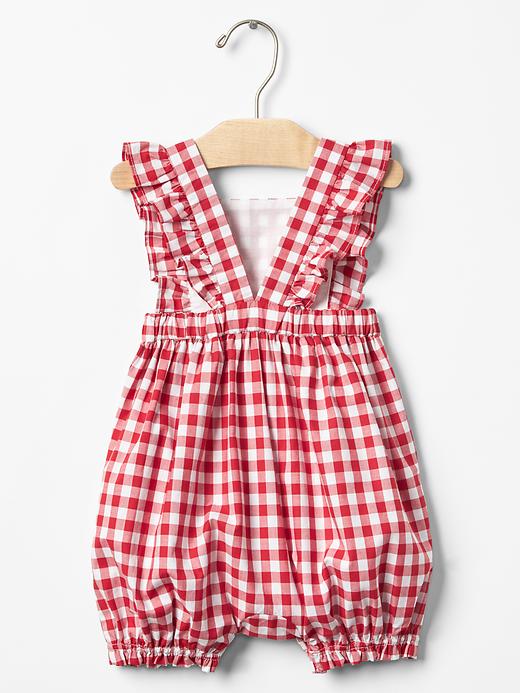 Image number 2 showing, Gingham flutter shortie one-piece