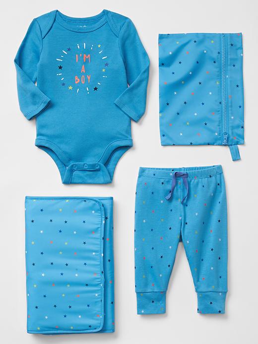 Image number 1 showing, Starry blue spare pair changing set