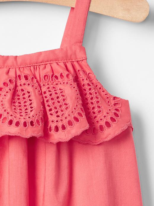 Image number 3 showing, Eyelet ruffle shortie one-piece