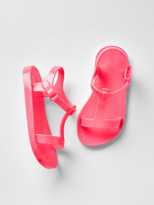 View large product image 1 of 1. T-strap jelly sandal