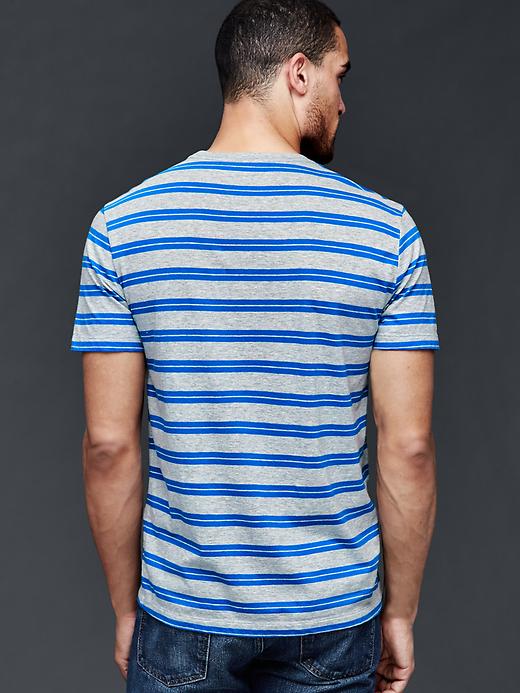 Image number 2 showing, Vintage wash multi stripe t-shirt