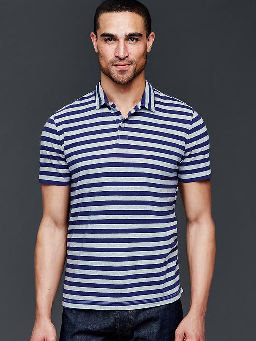 View large product image 1 of 1. Vintage wash stripe polo