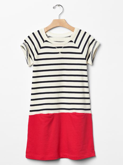 Image number 1 showing, Stripe sweatshirt dress