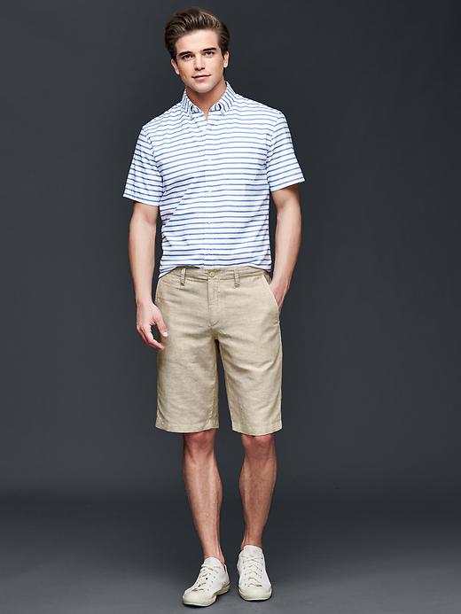 Image number 3 showing, Linen-cotton everyday shorts (12")