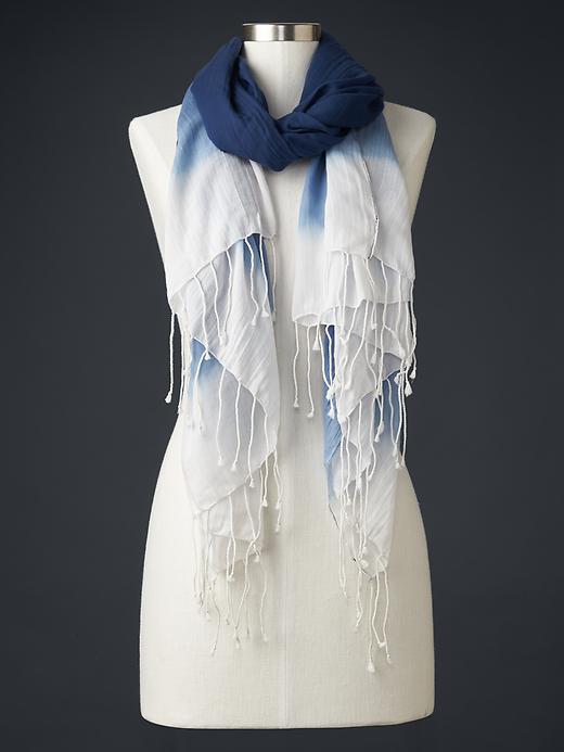 View large product image 1 of 1. Dip dye scarf