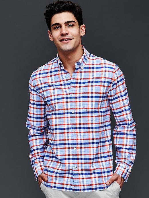Image number 8 showing, Oxford summer plaid standard fit shirt