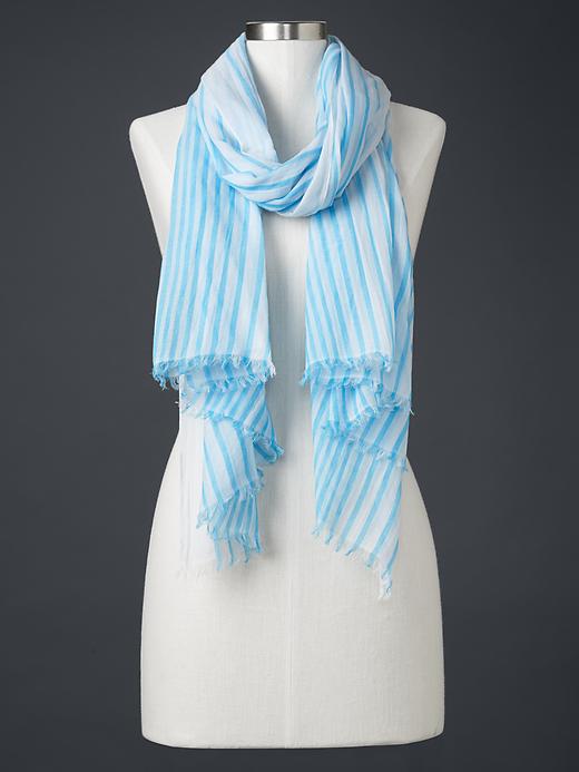 View large product image 1 of 1. Sheer stripe scarf