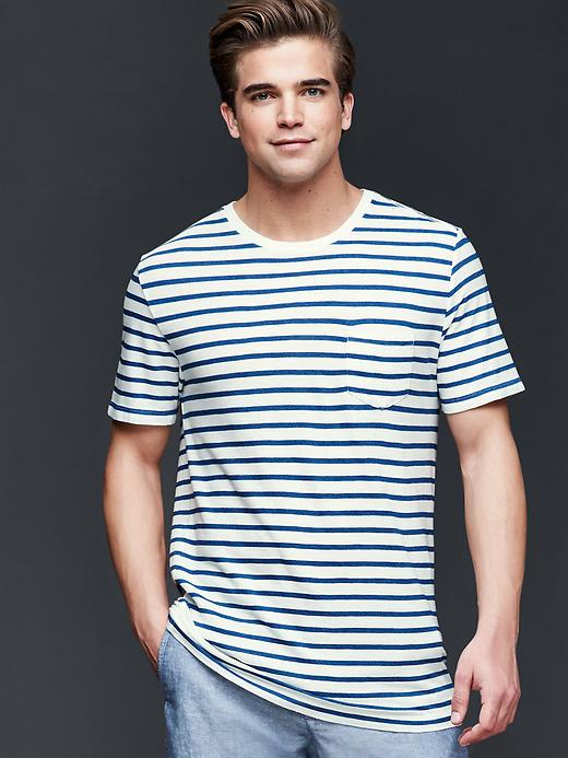 Image number 5 showing, Indigo stripe t-shirt