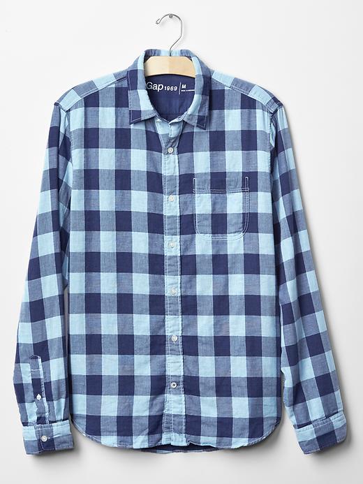 Image number 6 showing, Double-layer gingham standard fit shirt