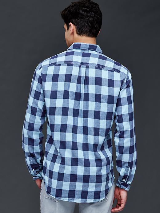 Image number 2 showing, Double-layer gingham standard fit shirt