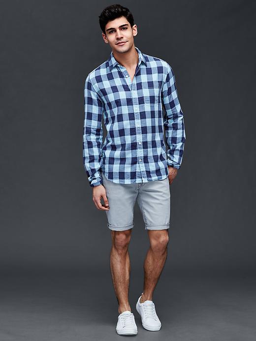 Image number 3 showing, Double-layer gingham standard fit shirt