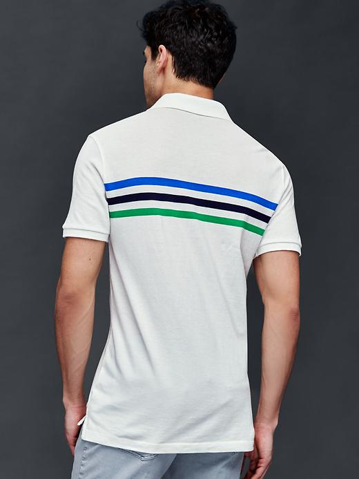 Image number 2 showing, Triple chest-stripe piqué polo