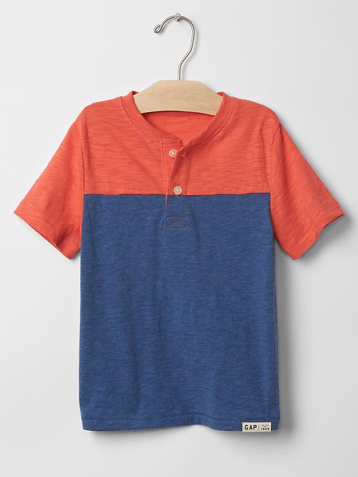 View large product image 1 of 1. Colorblock marled henley