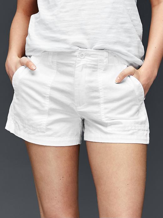 Image number 5 showing, Linen-cotton utility shorts