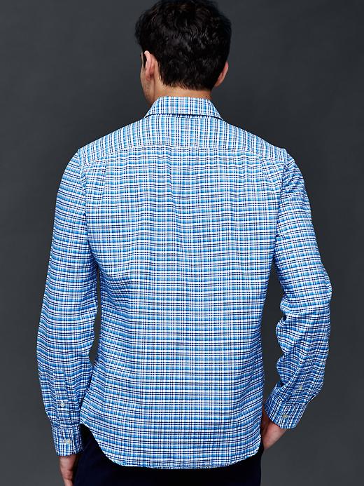 Image number 2 showing, Oxford micro plaid slim fit shirt