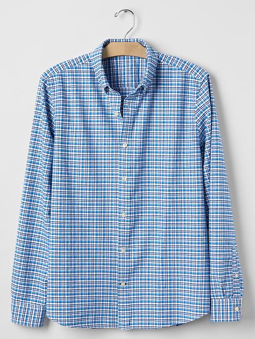 Image number 7 showing, Oxford micro plaid slim fit shirt