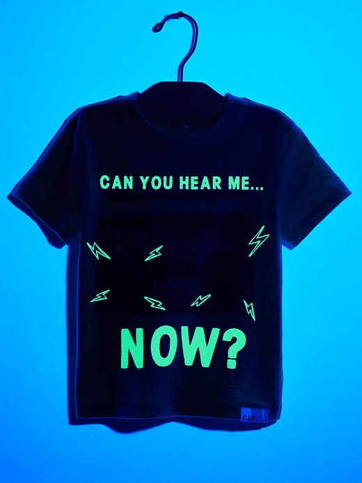 View large product image 2 of 2. Glow-in-the-dark graphic tee