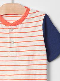 View large product image 3 of 3. Stripe short-sleeve henley