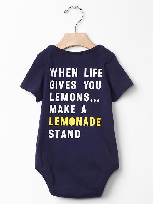 Image number 2 showing, babyGap x Alex&#39s Lemonade Stand&#169 navy bodysuit