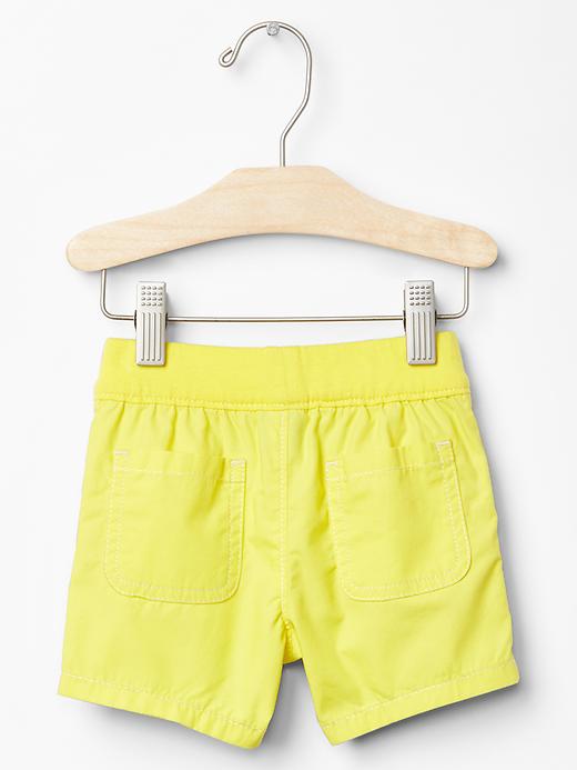 Image number 2 showing, Pull-on poplin shorts