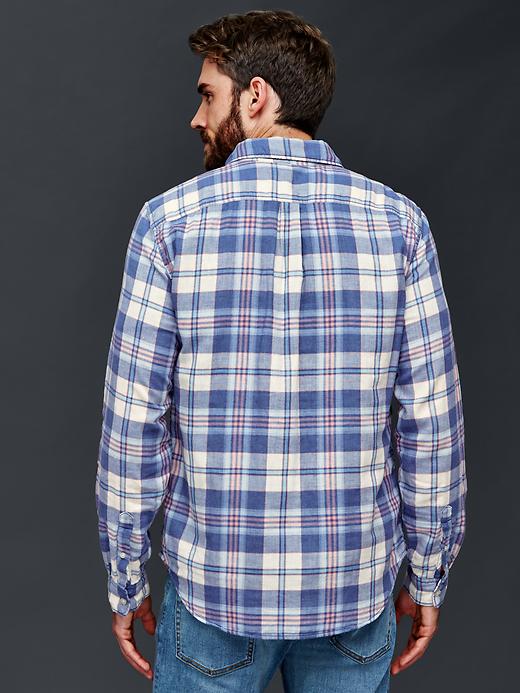 Image number 2 showing, Double-layer plaid standard fit shirt