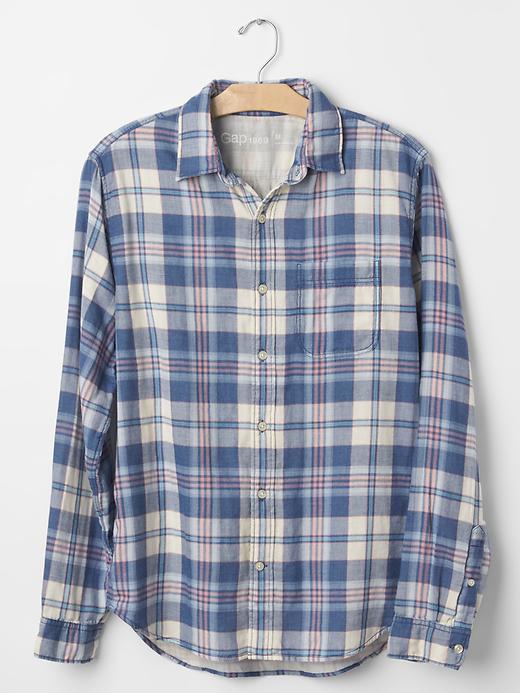 Image number 6 showing, Double-layer plaid standard fit shirt
